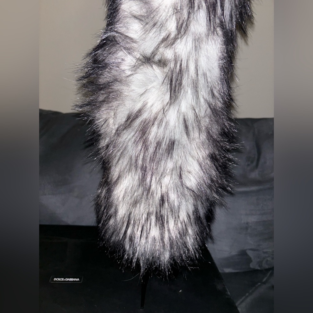 Authentic Dolce & Gabbana Faux Fur Heel Boot